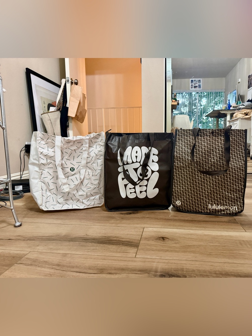 3pc lululemon athletica Tote Trio Reusable Carry Bags